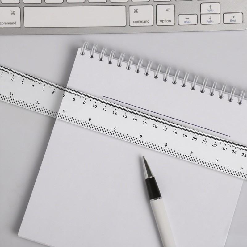 Ruler 30 cm, Pack of 12 Transparent Rulers for School