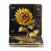 Certified International French Sunflowers Salad/Dessert Plate, 8.25-Inch, Set of 4,