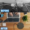 Recessed Floor Outlet Box, Deep Receptacle with 4.8A USB-A and