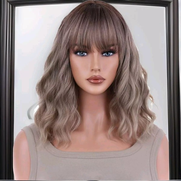 Unbranded Browm Bob Wig Wigs Classic Cap Women's Wig -