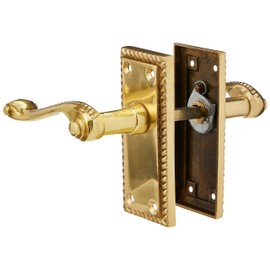 Frelan JG2 Georgian Brass Lever Latch Door Handles 112 x 48mm