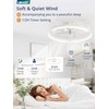 LEDIARY Ceiling Fans with Lights and Remote, 20'' Low Profile