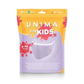 Relaxsan UNIMA Face Mask, Light and Breathable, Dryarn Yarn and Silver X-Static Yarn, Washable, Reusable - Purple [Children 6-10 years]