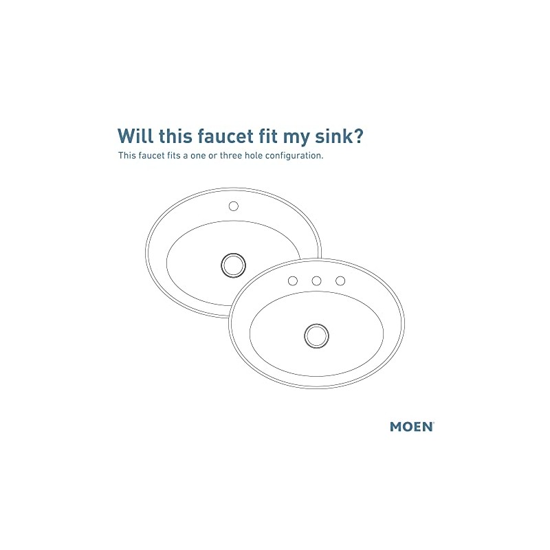 Moen Revyl Matte Black One-Handle Single Hole Modern Bathroom Sink