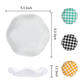 Dubtnion Ceramic Spoon Rest for Stove Top, 5.3 Inch Kitchen Counter Holder, Coffee and Cooking Utensil Rest, Heat-Resistant (White)