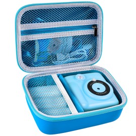 Againmore Children's Camera Bag Compatible with Greenkinder/for Uleway/for Gofunly/for Nuotun Digital Camera. Instant Camera Storage Box (Bag Only) (Blue)