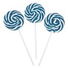 Blue Swirl Lollipops (Bulk 24 individually wrapped suckers) Party Supplies