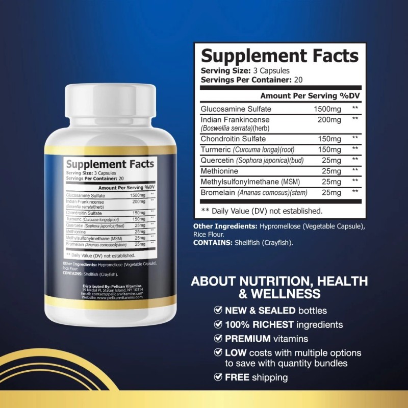 Pelican Vitamins SynoFlex- Joint Health Support- 60 Capsules