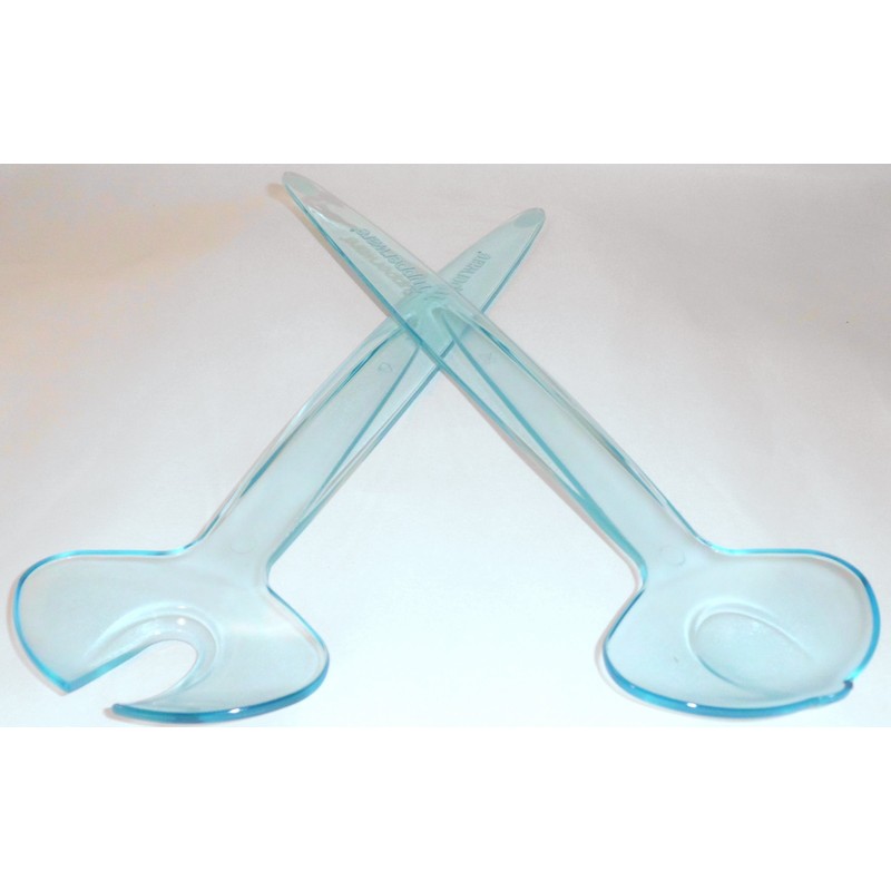 1a TUPPER Eleganzia C125 Salad Servers Set of 2 Clear