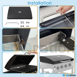 Upgrade Hinged Lid for Blackstone 1554 36 Inch Omnivore (2024 Model), Griddle Hood Flat Top Lid for Blackstone 36" 5856 Griddle Lid 2210 2177 Griddle Hood for 5856 Omnivore 36" Griddle