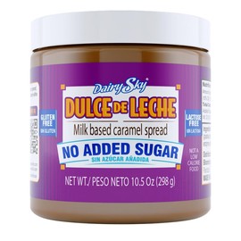 DairySky Dulce de Leche No Added Sugar - 10.5oz Made with Real Milk, Gluten-Free - Milk Based Caramel - Perfect for Desserts