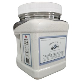 1.8 lbs Organic Madagascar Vanilla Ultra-fine Sugar | For Chefs, Home Cooking, Ice Cream, Cocktails, Cakes, Crème Brulee & Dessert Making | non-GMO, All-natural | 1 Pack 27 Oz