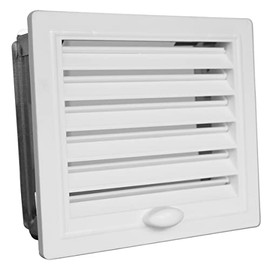 Upmann 50147 Ventilation Grille Plastic with Mounting Frame 200 x 200 Adjustable White