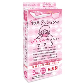 Piku Gentle Mask with Gap Cushion, Medium, Small, Pinnk, Individually Packaged, 5 Pieces