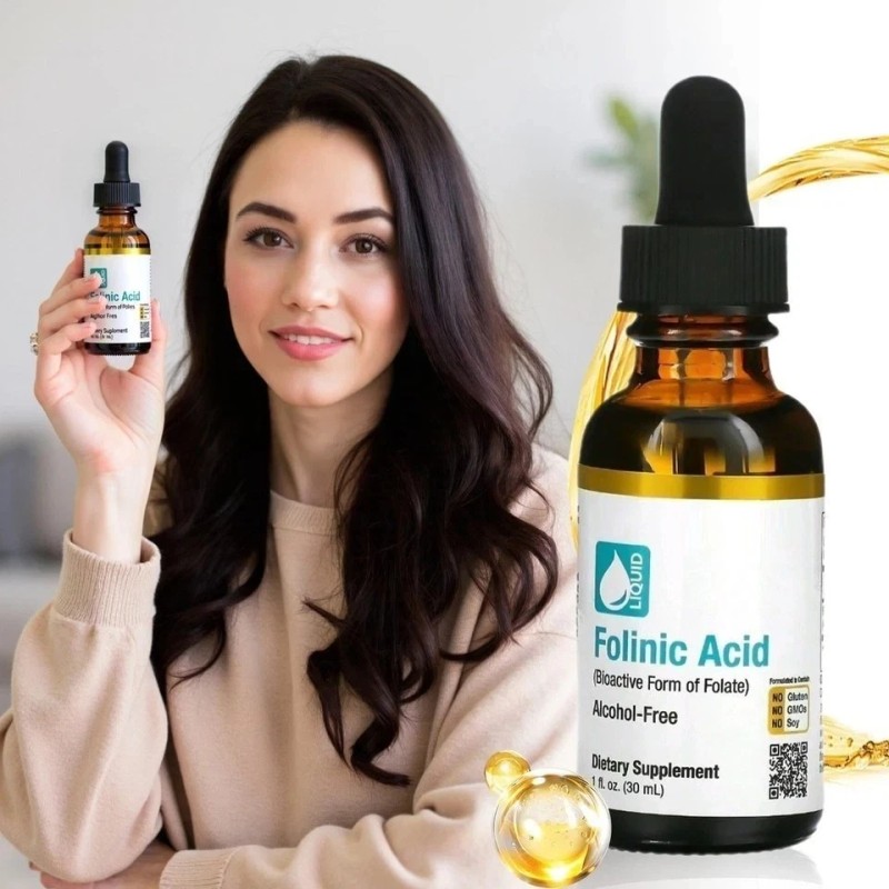 Folinic' Acid Leucovorin Bioactive Form of Folate Alcohol Free 30ml,Speech