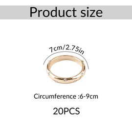 Bojueshaw 20pcs Vintage Gold Rings Set, Boho Stackable Knuckle Rings,Trendy Simple Decorations for Women Teen Girls
