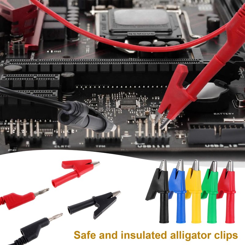30 PCS Banana Plug Silicone Test Leads Kit, 4mm Stackable