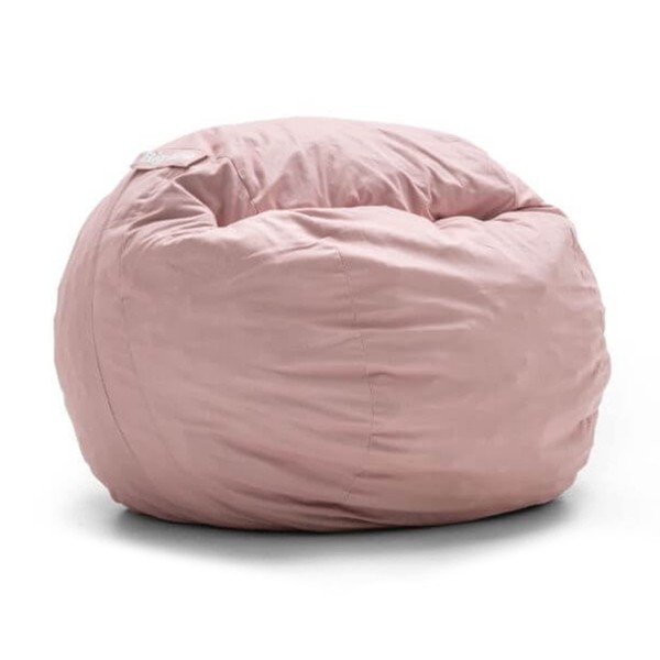 Big Joe Fuf Medium Foam Filled Bean Bag Chair with Removable Cover, Desert Rose Lenox, Durable Woven Polyester, 3 feet Big