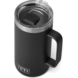 YETI Rambler Jug, Stainless Steel, Black, 24 oz (710 ml)