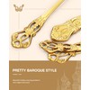 Stapava 60 Pcs Retro Royal Gold Silverware Set, Stainless Steel