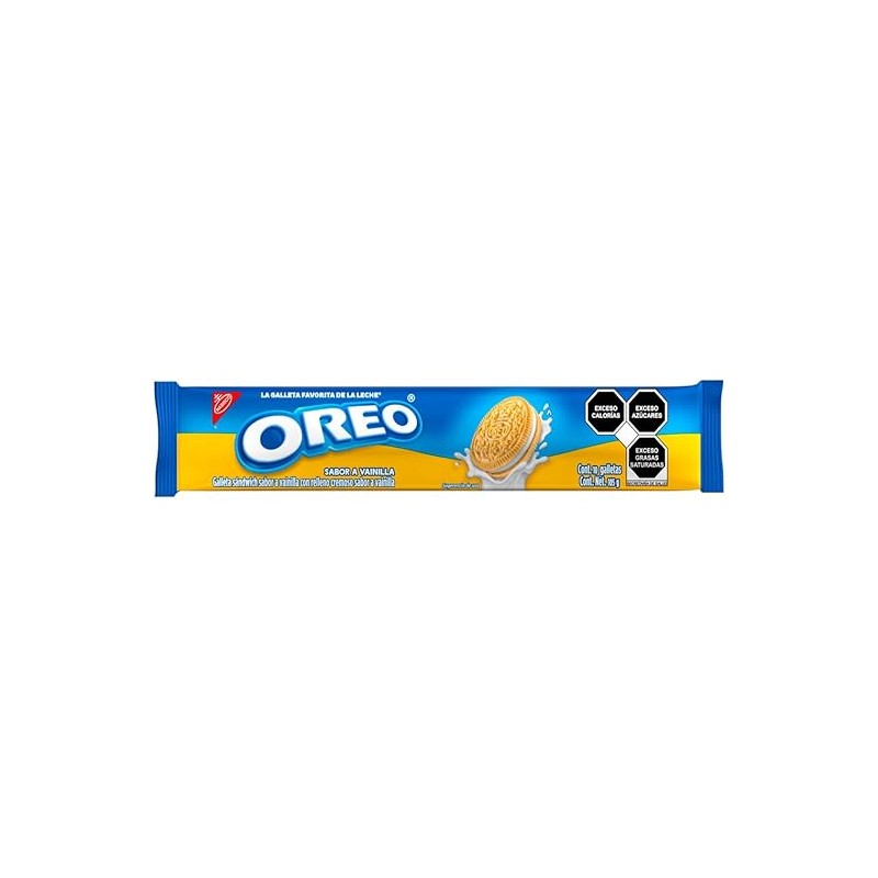 Oreo Galletas Sabor Vainilla con Relleno Sabor Vainilla, 12 Paquetes
