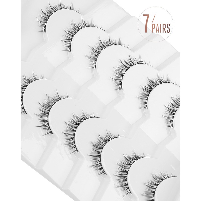 Onlyall Short Natural Lashes Fake Eyelashes Wispy Natural Eyelashes D17