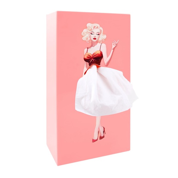 1 Stück Taschentücher Box mit Fliegendem Rock-Design, Kreative Taschentuchbox Kosmetiktücher