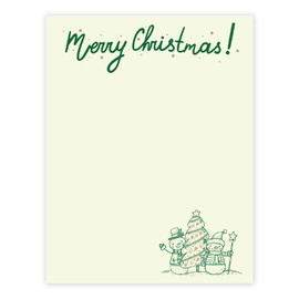 easykart labels Christmas Stationery Paper Letterhead Sheets 60 Pack Holiday Xmas Theme Design for Writing Letters Computer Office Notes & Printing Supplies Size 8.5" X 11"
