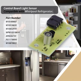 XTPTFABS W10832970 / W10870822 Refrigerator Electronic Control Board(1PCS) Compatible with Whirlpool Refrigerator (P/N:W10180607 W10518659 W10832970 WPW10518659 AP6026733 PS11738093 W10870822)