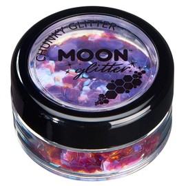 Moon Glitter Iridescent Piece Glitter – 100% Cosmetic Glitter for Face, Body, Nails, Hair and Lips – 3 g