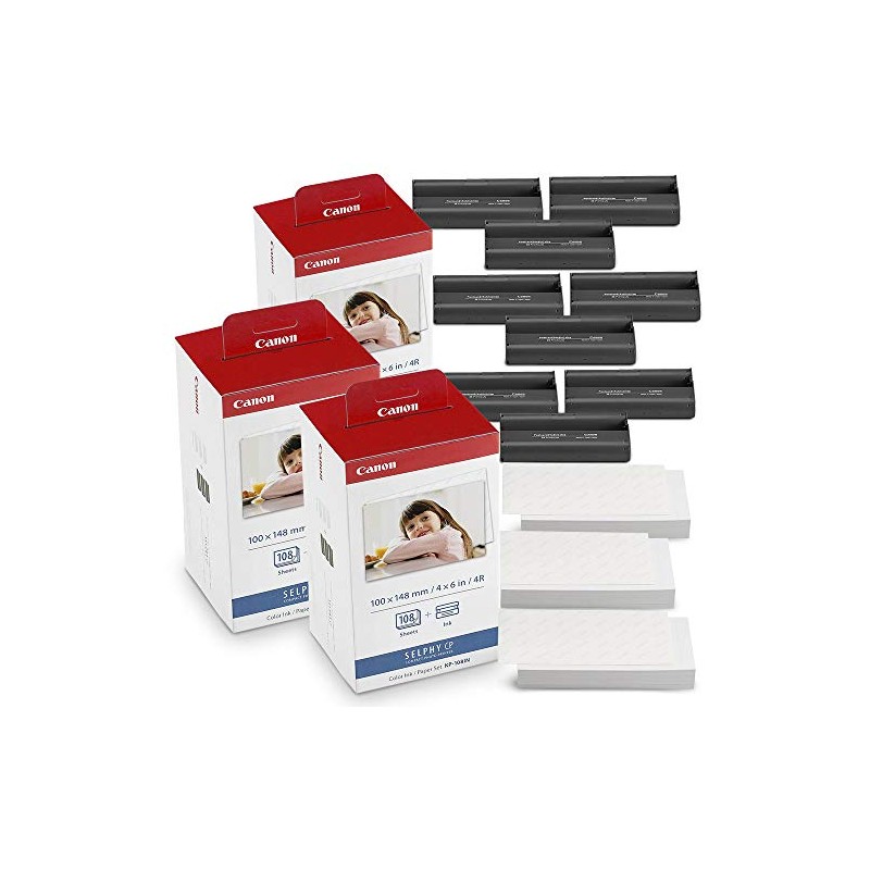 Canon KP-108IN Color Ink and Paper Set Includes Total of