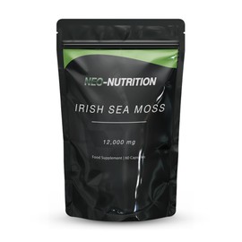 Organic Irish Sea Moss Extract 12,000mg - High Strength 25:1 Extract - 60 Vegan Capsules - Pure with no fillers