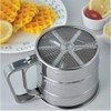 Flour and icing sugar sieve with handle, one-handed flour sieve,