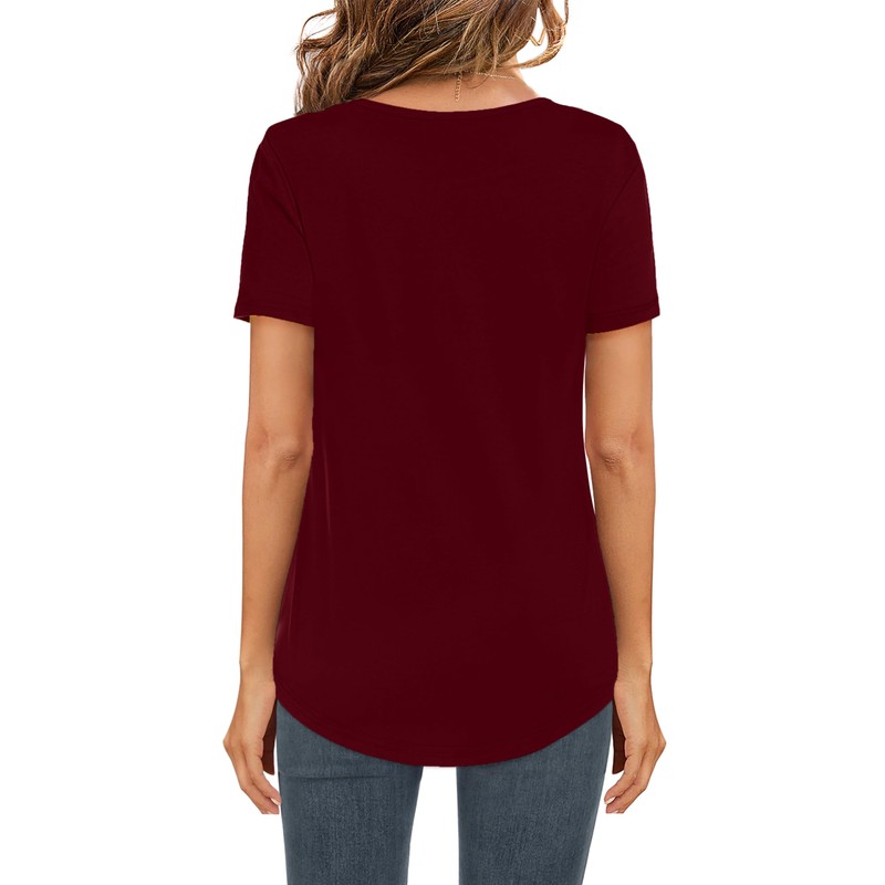 Elesomo Womens Cotton T Shirts Loose Casual Short Sleeve Summer