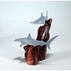 Hammerhead Shark Duo Sculpture by John Perry 7 in long