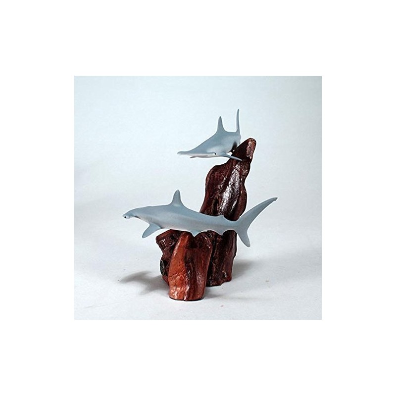 Hammerhead Shark Duo Sculpture by John Perry 7 in long