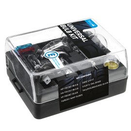 Simply UKB1 Universal Headlight Bulb Kit, Includes 7 Multiple Standard Car Bulbs,H1,H4,H7 and Others Main Types, Convenient Carry Case for Easy Storage, Yellow