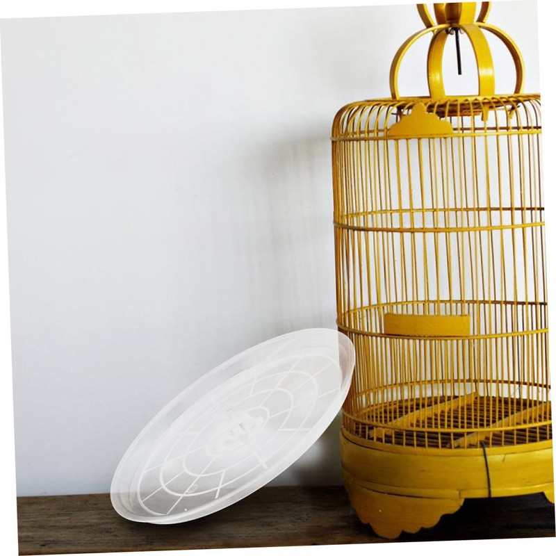 NOLITOY 2Pcs Bird Cage Tray Transparent Durable Plastic Poop Holder