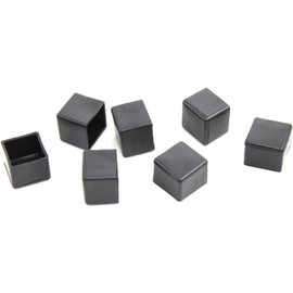 Leliafleury 10Pcs Rubber Leg Tips Square Rubber End Caps Black Chair Leg Covers Non-Slip Rubber Furniture Feet Replacement Tips for Tables Chairs Desks, 30mm x 30mm