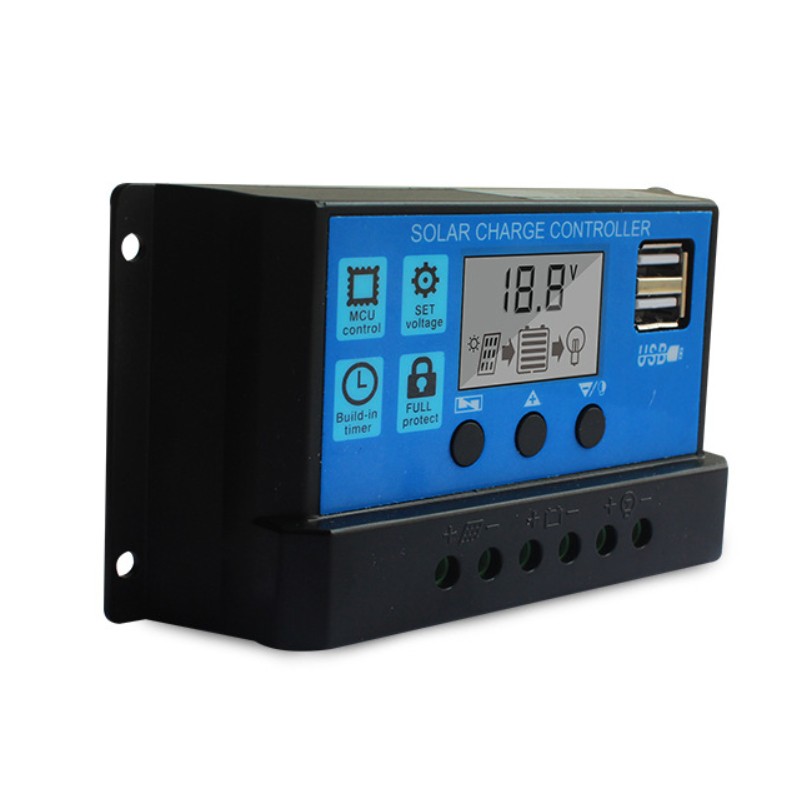30A Solar Charge Controller 12V/24V Automatic Identification LED Display PWM