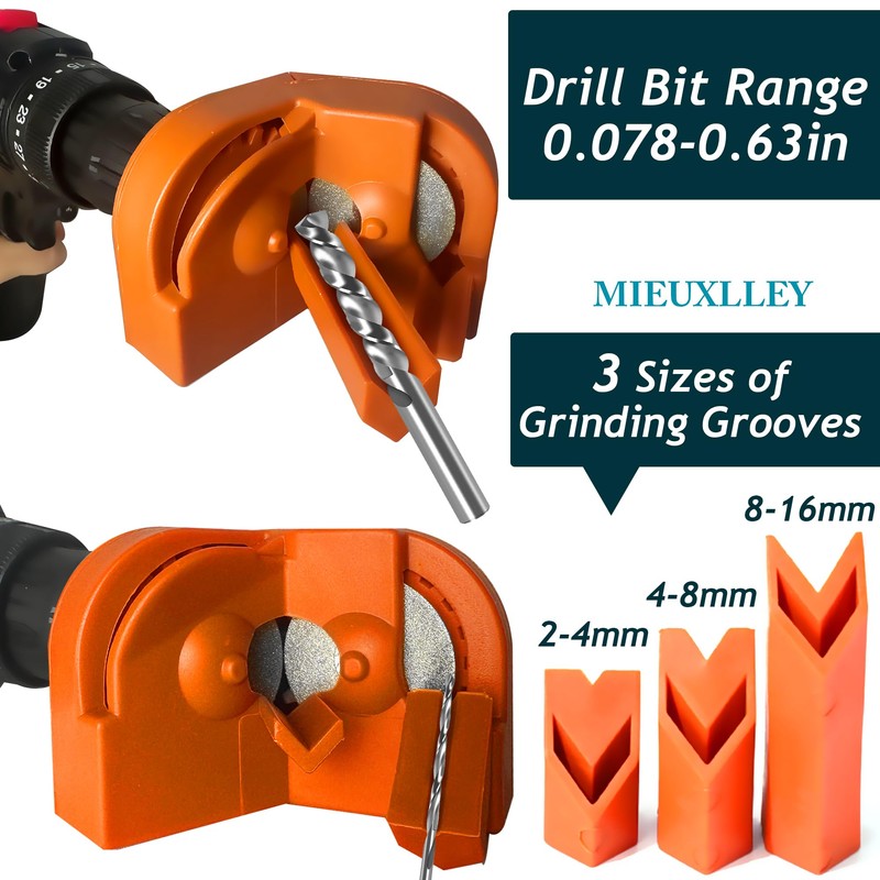 Drill Bit Sharpener,Portable Drill Bit Sharpener,Multipurpose Drill Bit Grinding Sharpener
