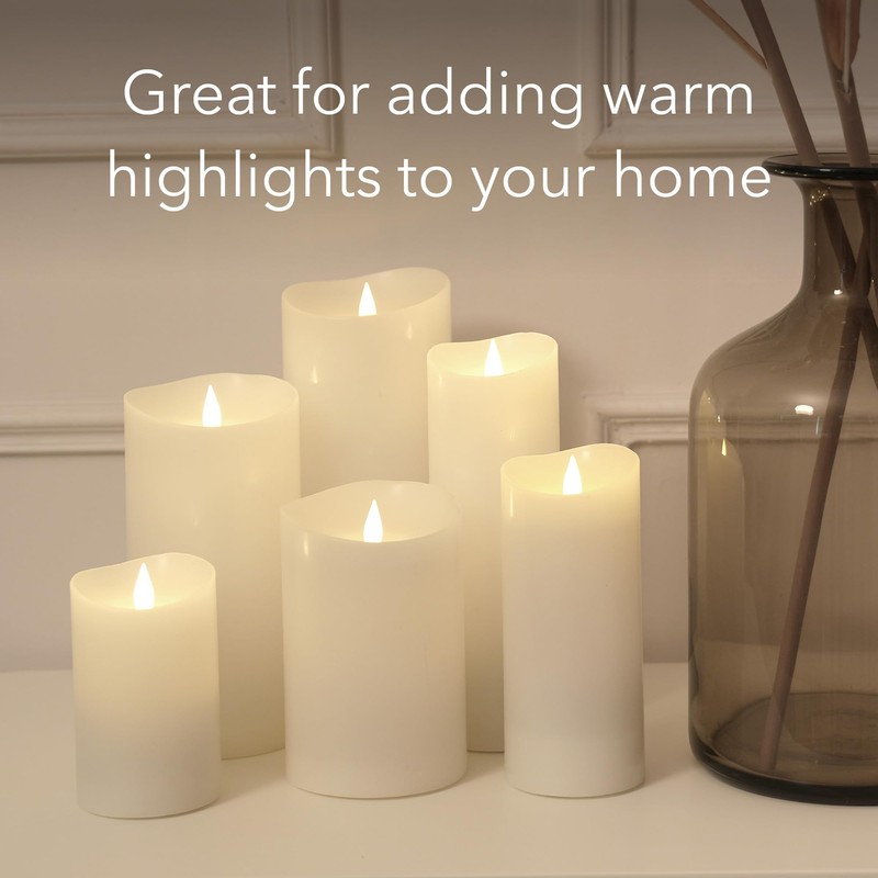 Softflame Flameless LED Candles with Remote Control, 3"x 7.1"Flickering 3D