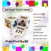 Printed TP Holy You're 37 Birthday Toilet Paper Gift -