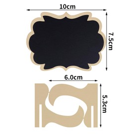 LNAUJS 15 Pcs Mini Wooden Chalkboards Signs, Message Signs, Food Signs and Wedding Signs, Cloud-Shaped Mini Board with 2 Colors Chalk Markers