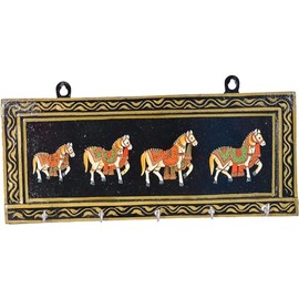 Wooden Wall Decoration Hanging Home Décor Christmas Festival New Year Decoration and Gifting, Size - 12"x 5" (Horse)