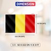 5x3ft Double Sided Belgium National Flag Banner with Two Brass