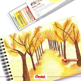 Pentel 25 Color Oily Pastel Chalk PHN-25