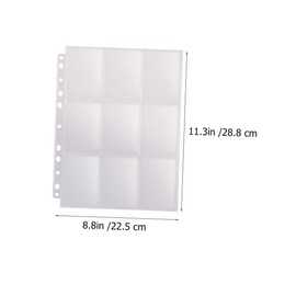 STOBOK 50pcs Trading Cards Sleeves Pages Clear Transparent Card Protectors for Organizing and Storing Double-Sided Design Non-Stick Non-Glare Quality