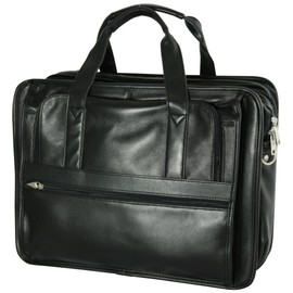Bellino Expandable Soft Briefcase, Black