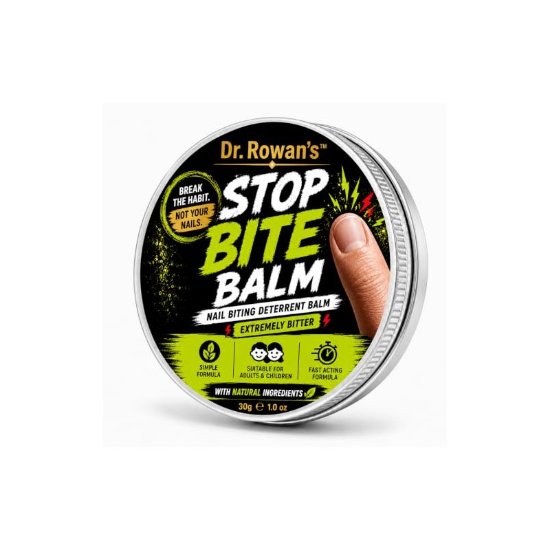 Stop Nail Biting Balm By Dr. Rowan's, No Harsh Chemicals,